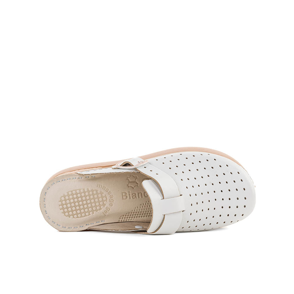 White Leather Clogs – Natural Comfort & Everyday Support