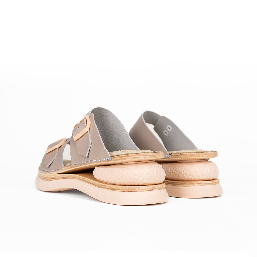 Pearl Leather Clogs - Open Toe - Natural Comfort & Everyday Support