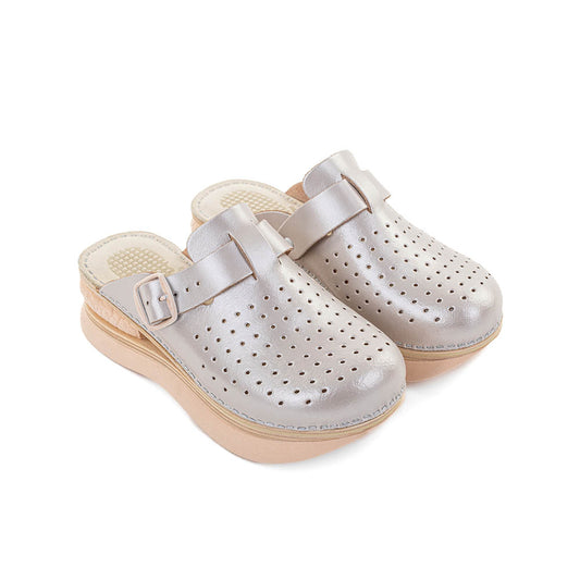 Pearl Leather Clogs – Natural Comfort & Everyday Support